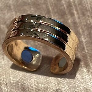 Gold Minimalist Open Back Cigar Band Ring Size 7.5